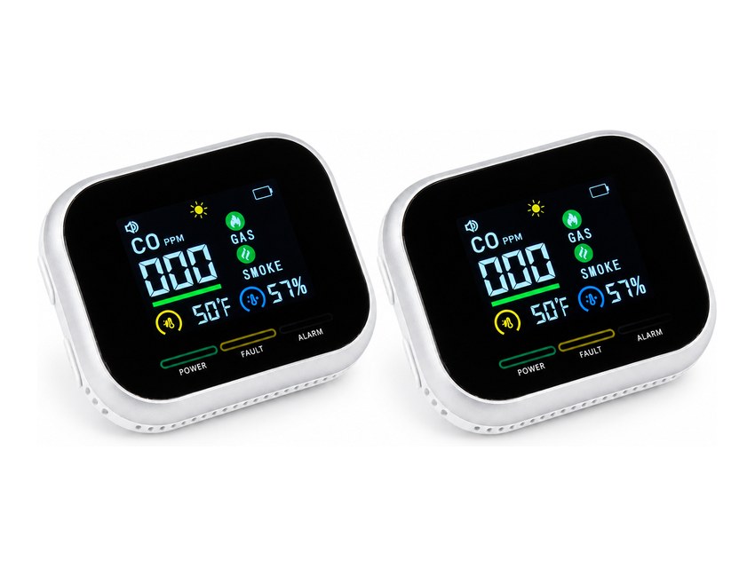 CarbonOne Safe 4-in-1 Gas & CO Detector - 2 Detectors
