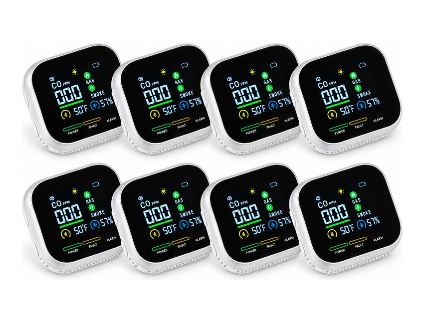 CarbonOne Safe 4-in-1 Gas & CO Detector - 8 Detectors
